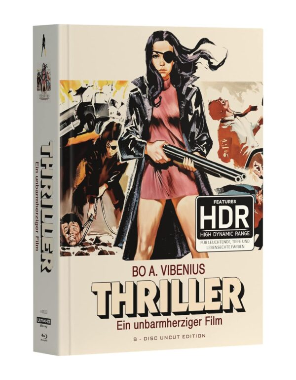 THRILLER – Ein unbarmherziger Film – 8-Disc wattiertes Mediabook - Cover A (2x4K UHD + 4xBlu-ray + 2xDVD) Limited Edition - Uncut