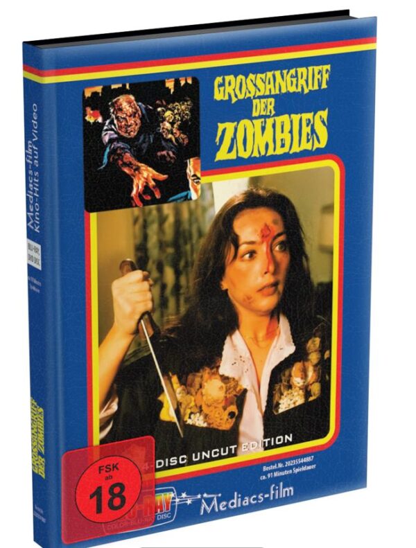 Grossangriff der Zombies - 4-Disc wattiertes Mediabook Cover A (Blu-ray + DVD+Bonus Disc+Soundtrack) Limited 222 Edition - UNCUT